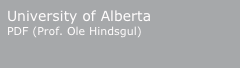 University of Alberta
PDF (Prof. Ole Hindsgul)